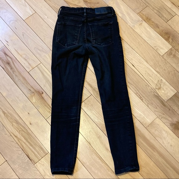 Everlane High Rise black skinny jeans size 25 ankle length - Picture 8 of 11